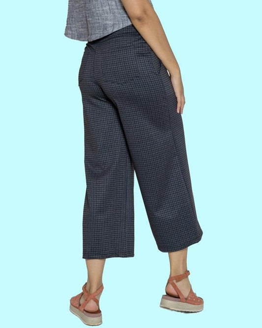 Squasht Wide Leg Pants (Cropped) Black