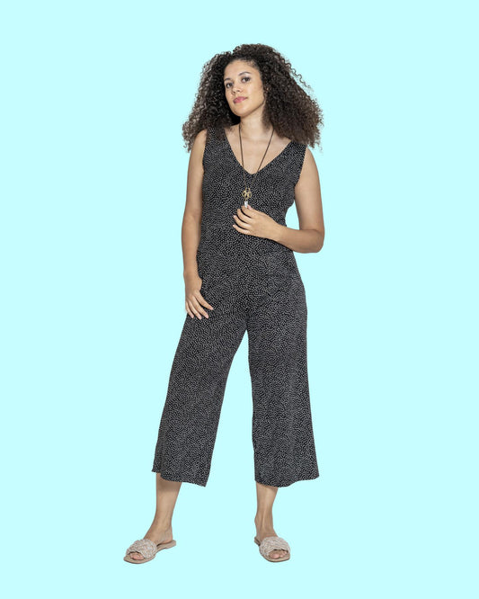 Squasht Wide Leg Pants (Cropped) Black