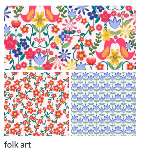 link to folk art bright patterns 