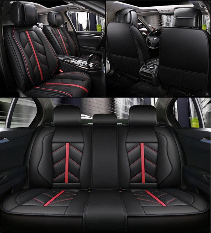 KVD Superior Leather Luxury Car Seat Cover for Honda Mobilio Black + R