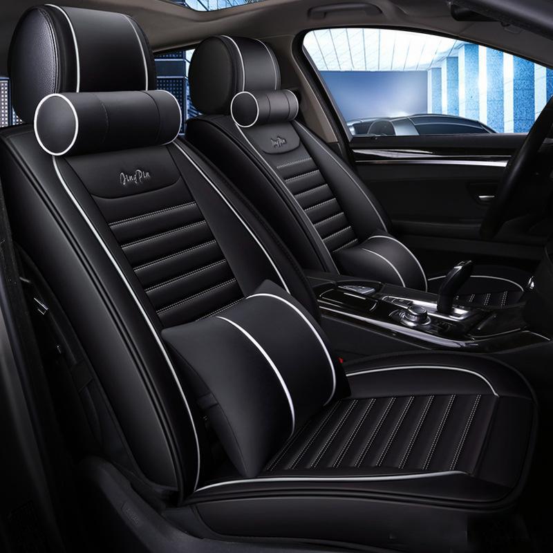 KVD Superior Leather Luxury Car Seat Cover FOR HYUNDAI VENUE BLACK + S