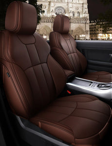 KVD Superior Leather Luxury Car Seat Cover for Kia Seltos Full Coffee