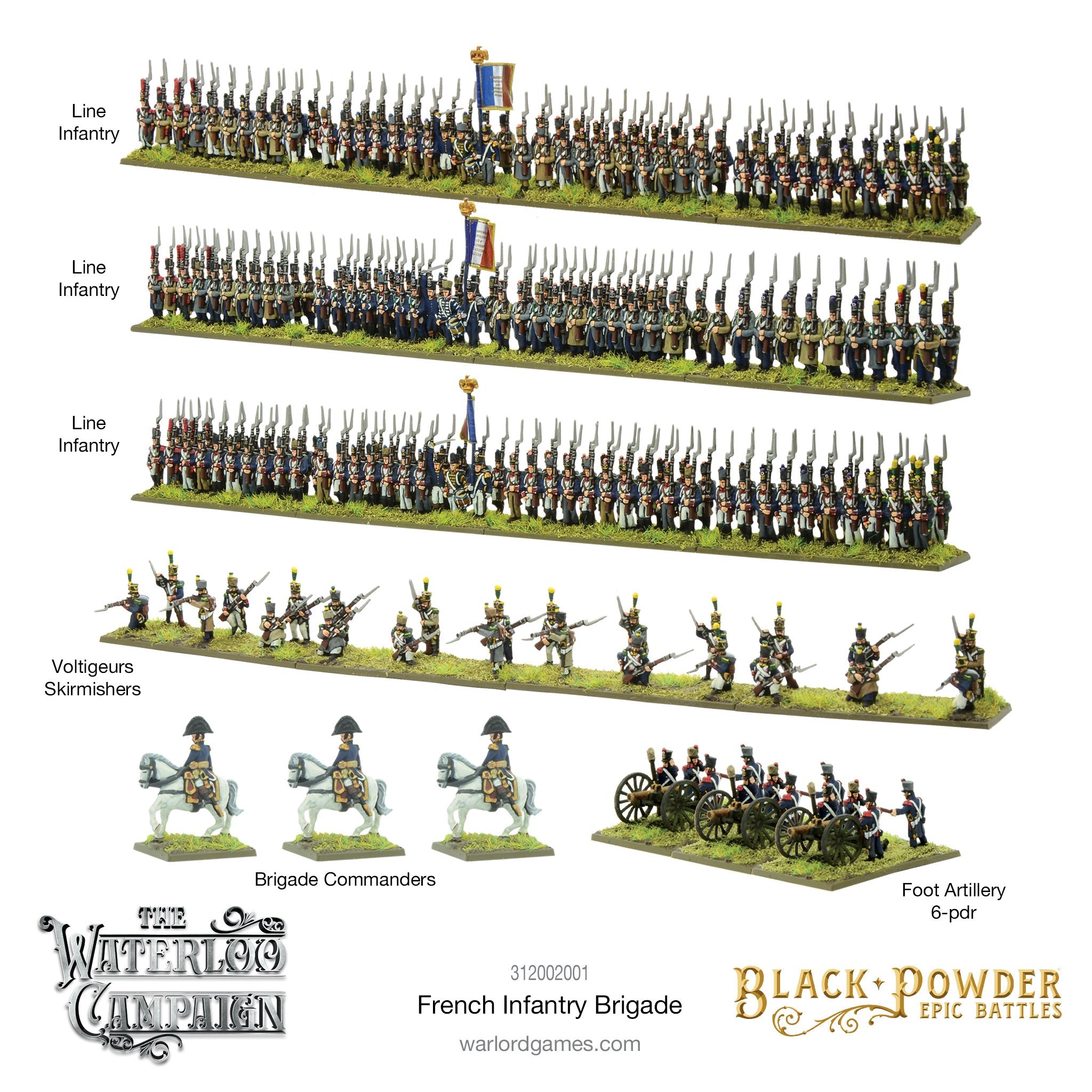 GAME STATE Singapore Black Powder Epic Battles: Waterloo - French Infantry Brigade