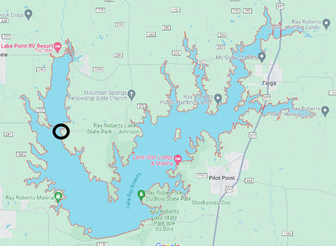 Lake Ray Roberts Pecan Creek Unit Boat Ramp Map