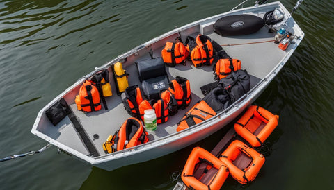 Fishing Boat with lifejackets.