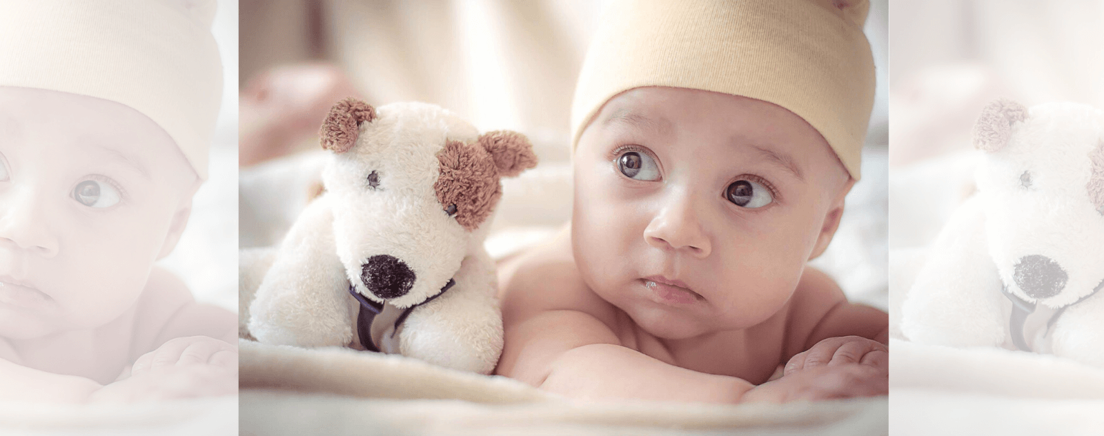 Bebé con su peluche