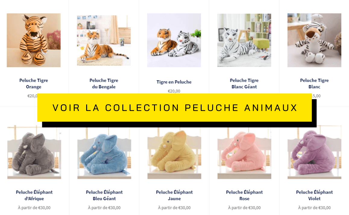 Colección de animales de peluche