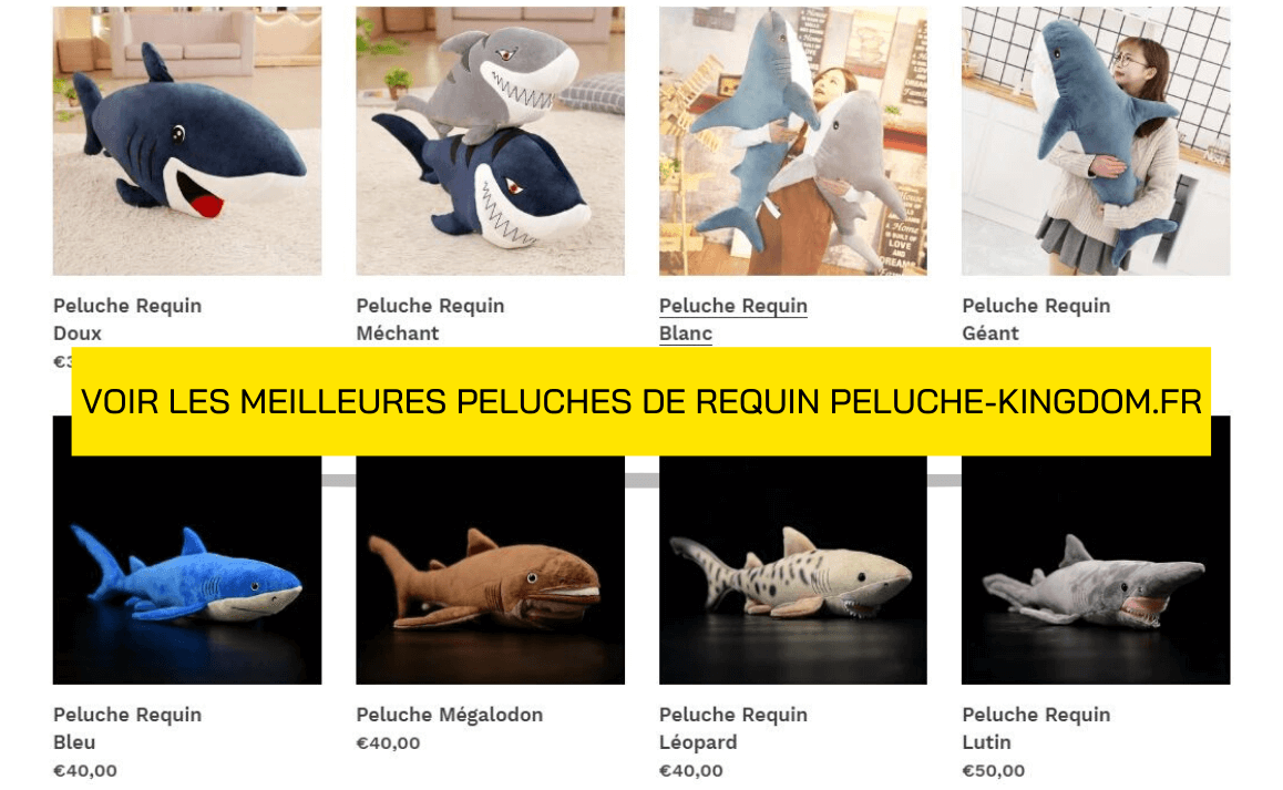 Colección de peluches de tiburones