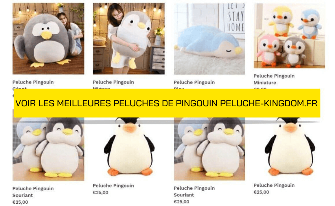 Colección de peluches de pingüinos