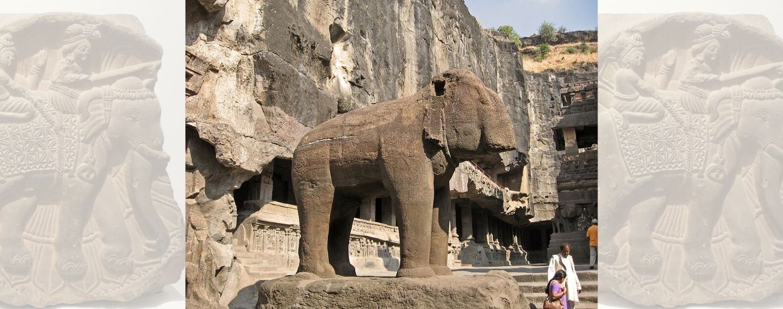 Elefantes en la civilización indu (escultura de elefante)