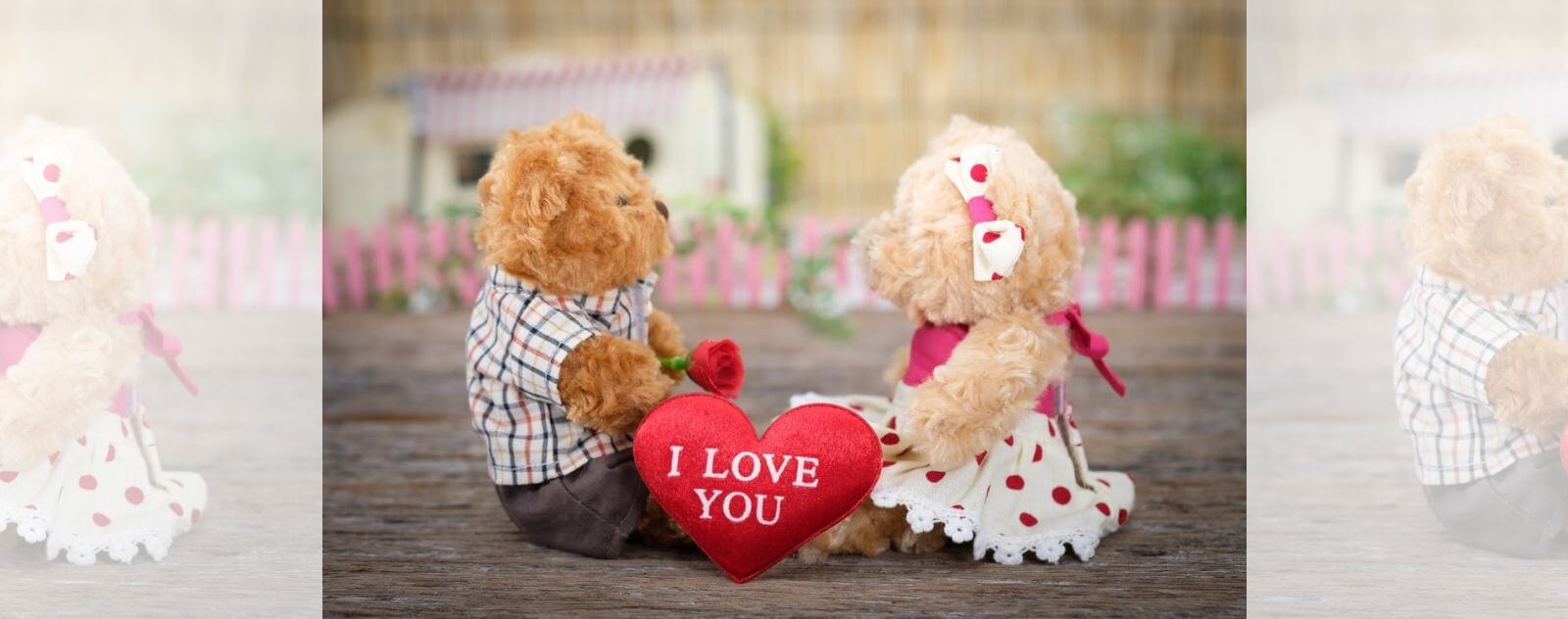 Peluche ourson en rose Saint-Valentin – La compagnie de la peluche®