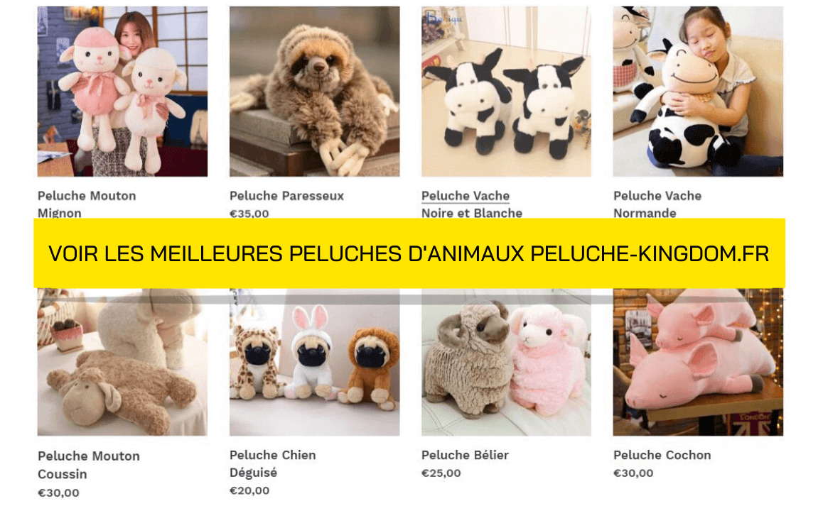 Página de colección de animales de peluche