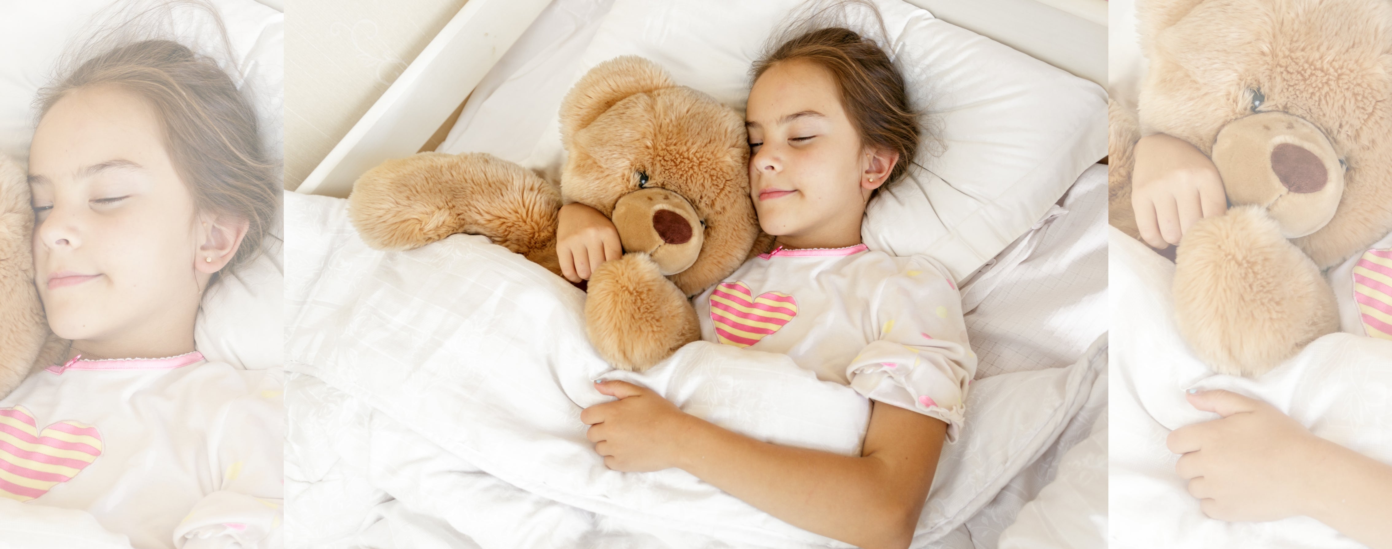 Teenage girl sleeping with her teddy bear | Kingdom Plush