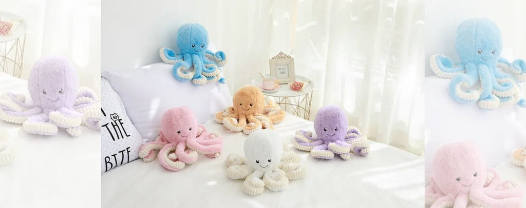 Collection of cute octopuses