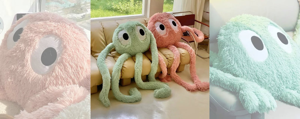 divertido pulpo de peluche