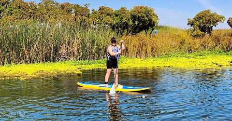 woman on paddle board