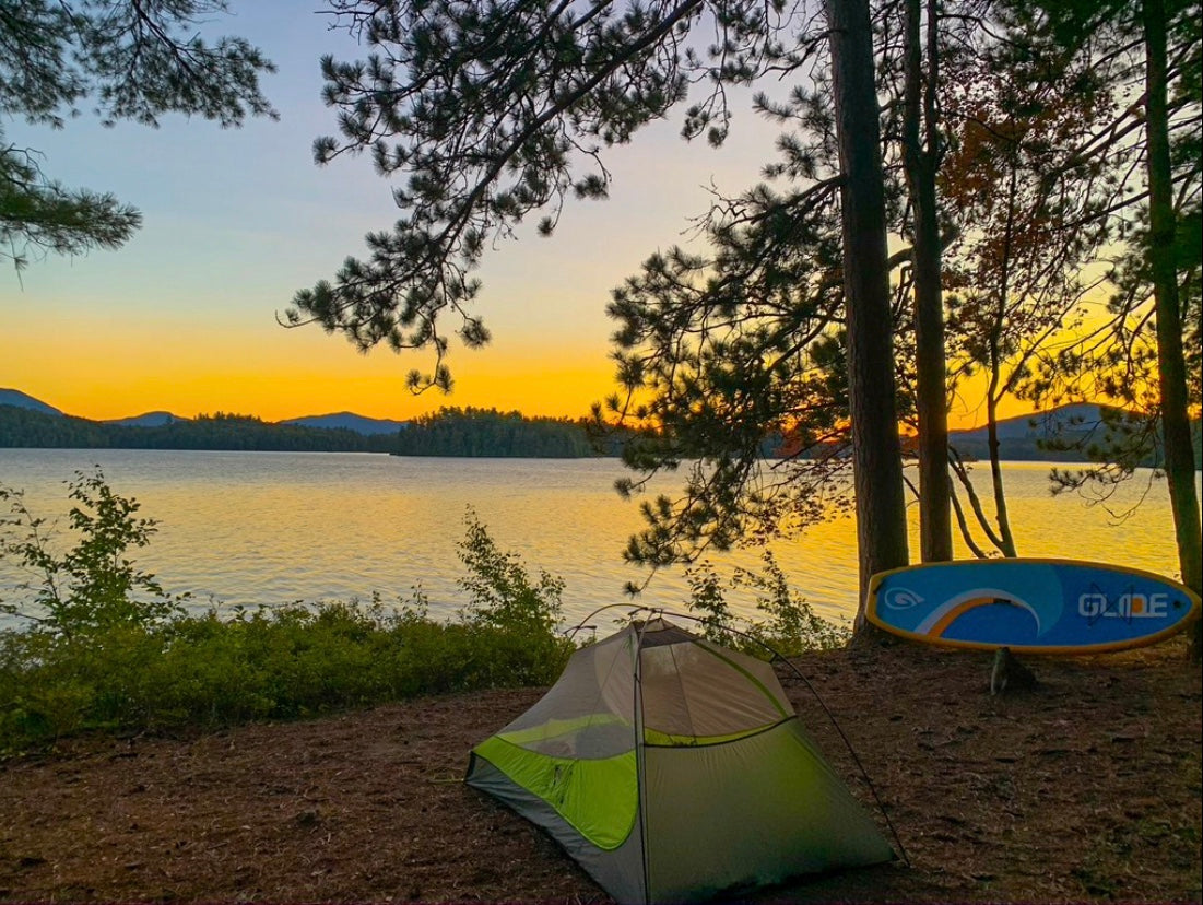 Paddle board camping