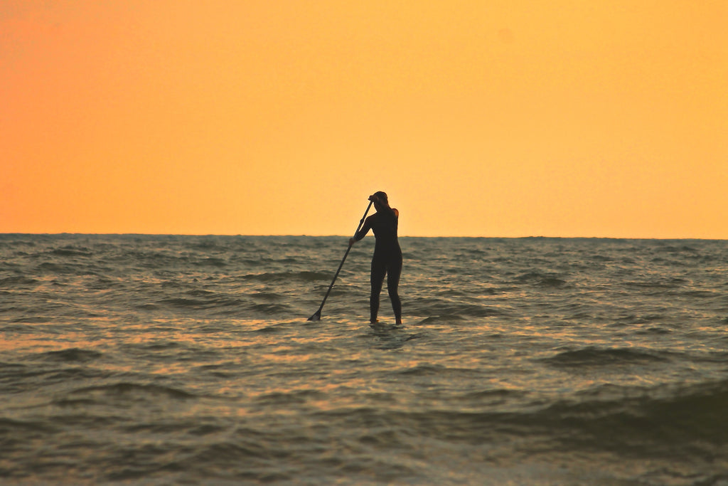 paddle board on a lake