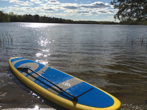 paddle board on a lake