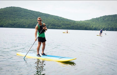 paddler on a stand up paddle board