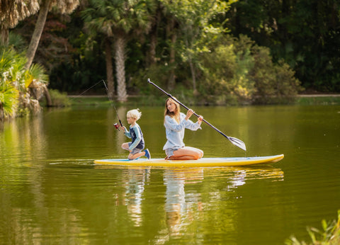 Paddle Boarding with child