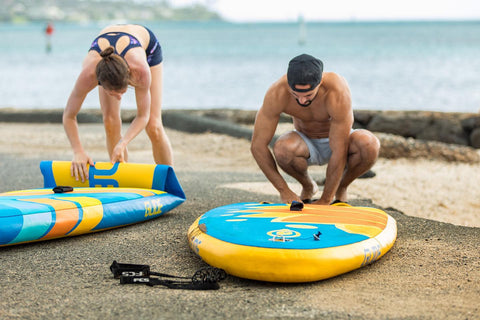 deflating inflatable paddle boards