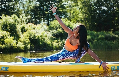 paddle board yoga