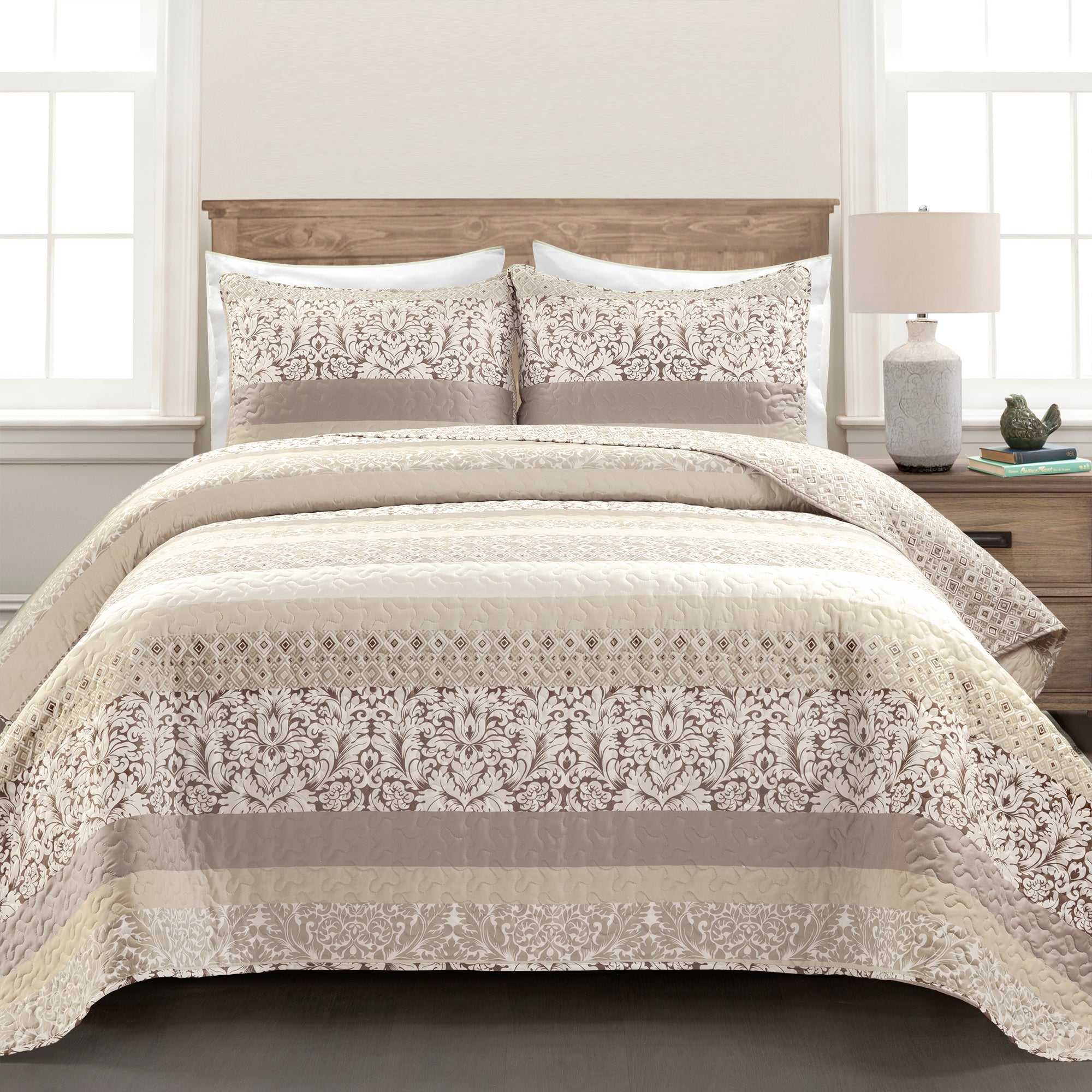 Soft Wave Silver-Infused Antimicrobial Quilt 3 Piece Set