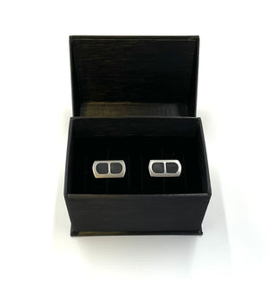 Matte Black and Gunmetal Cufflinks - chazmatazzstyle