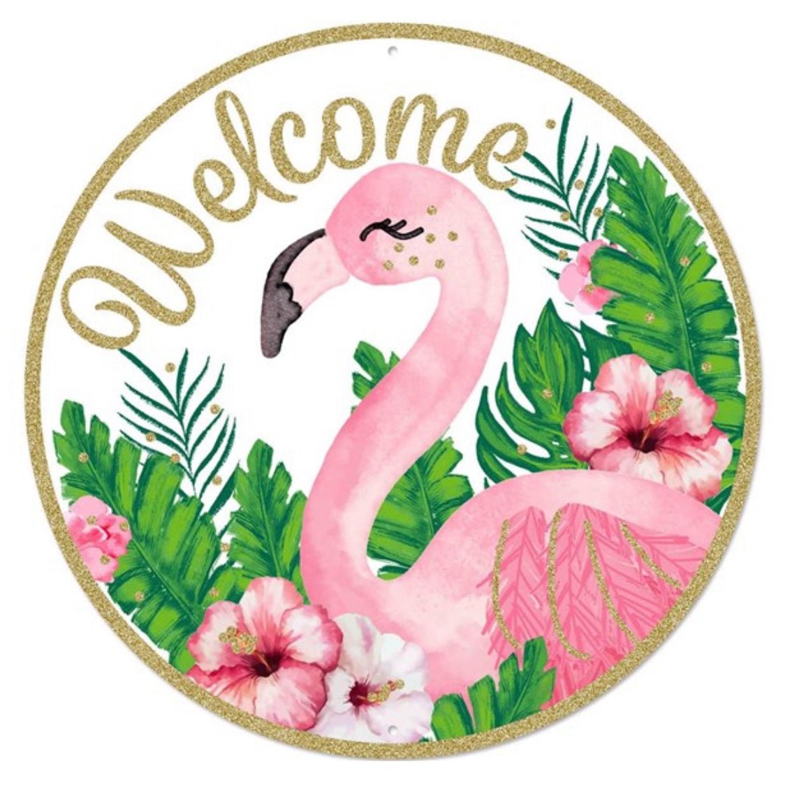 Home Décor Wreaths & Door Hangers FLAMINGO WELCOME etna.com.pe