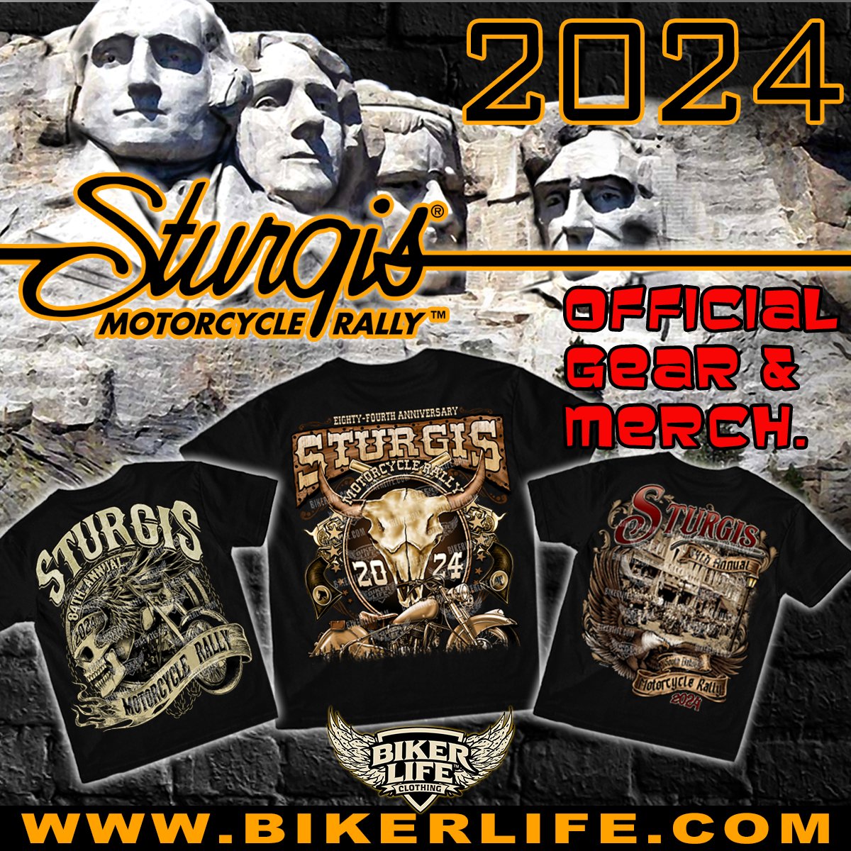 2024 Sturgis Motorcycle Rally tagged "longsleeve" Biker Life Clothing