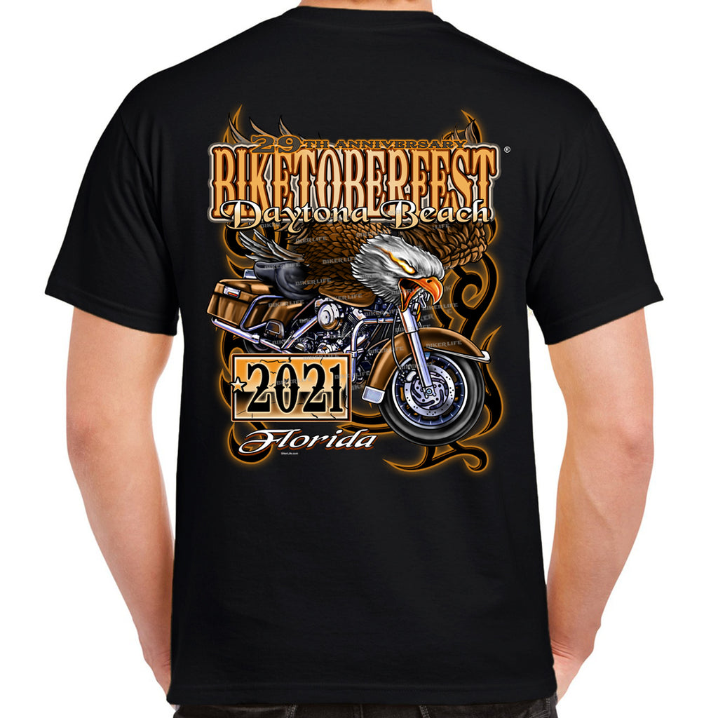 2021 Biketoberfest Daytona Beach Wild Tribal Eagle T-Shirt