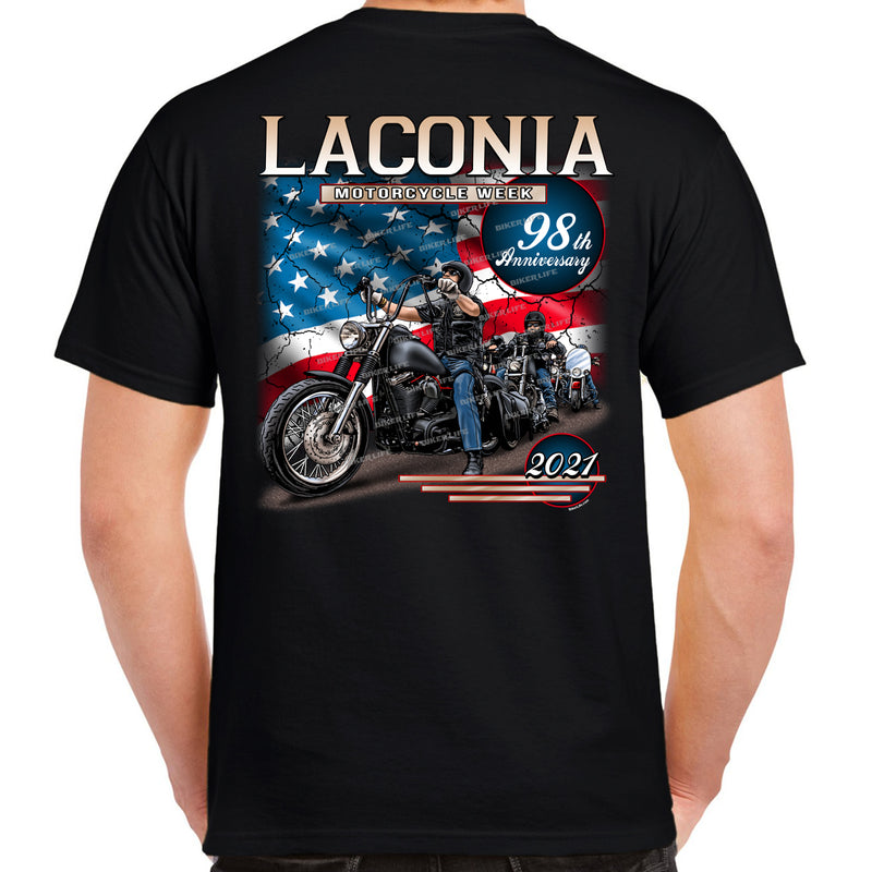 2021 Laconia Motorcycle Week American Bikers TShirt Biker Life Clothing