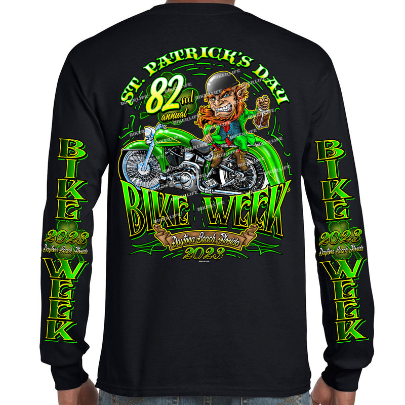 2023 Bike Week Daytona Beach St. Patricks Day Long Sleeve – Biker Life ...