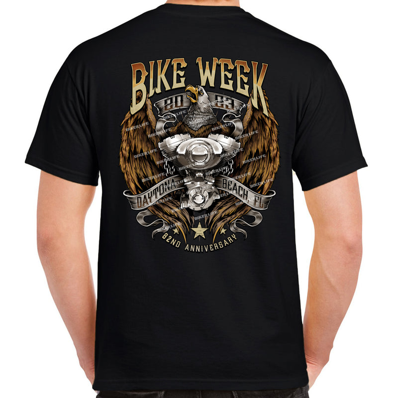 2023 Bike Week Daytona Beach Flying V Twin Eagle T-Shirt – Biker Life ...