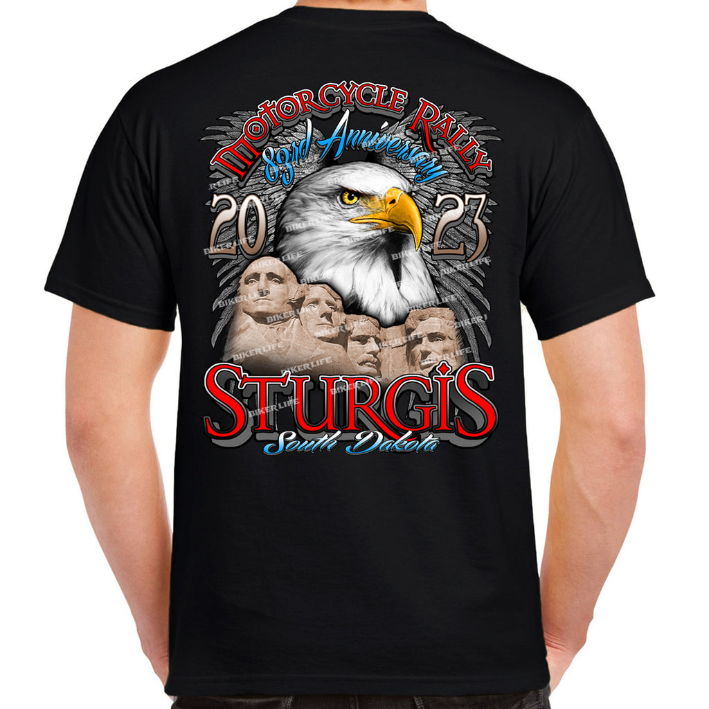 2023 Sturgis Motorcycle Rally Rushmore Freedom Eagle T-Shirt