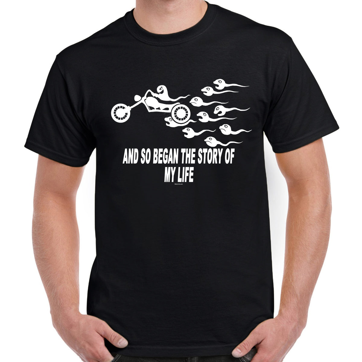 Funny Motorcycle Humor Story of My Life Sperm T-Shirt Harley | eBay