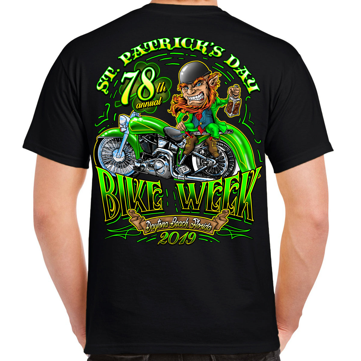 2019 Bike Week Daytona Beach St. Patty's T-Shirt | eBay