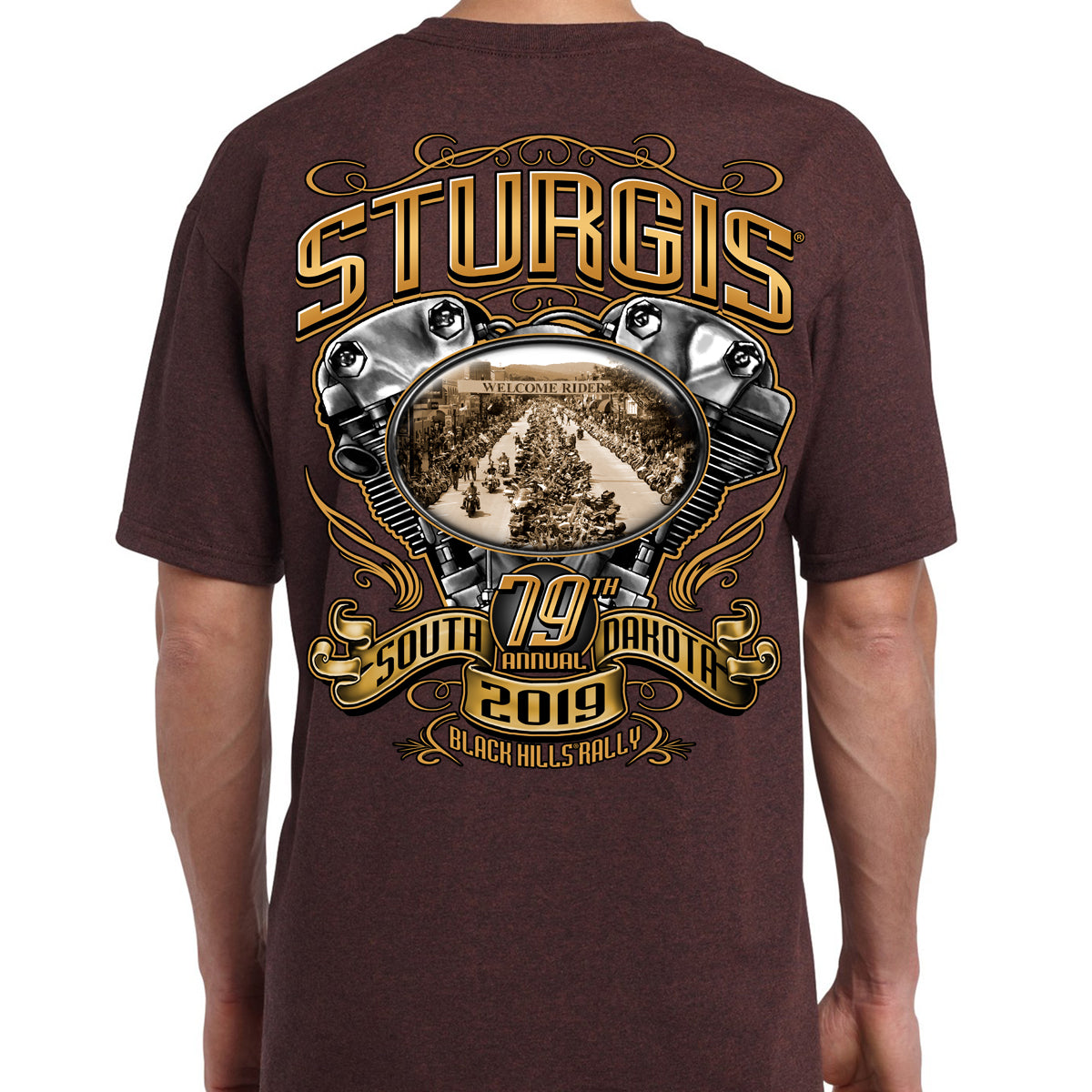 2019 Sturgis Black Hills Rally Main Street Engine T-Shirt | eBay