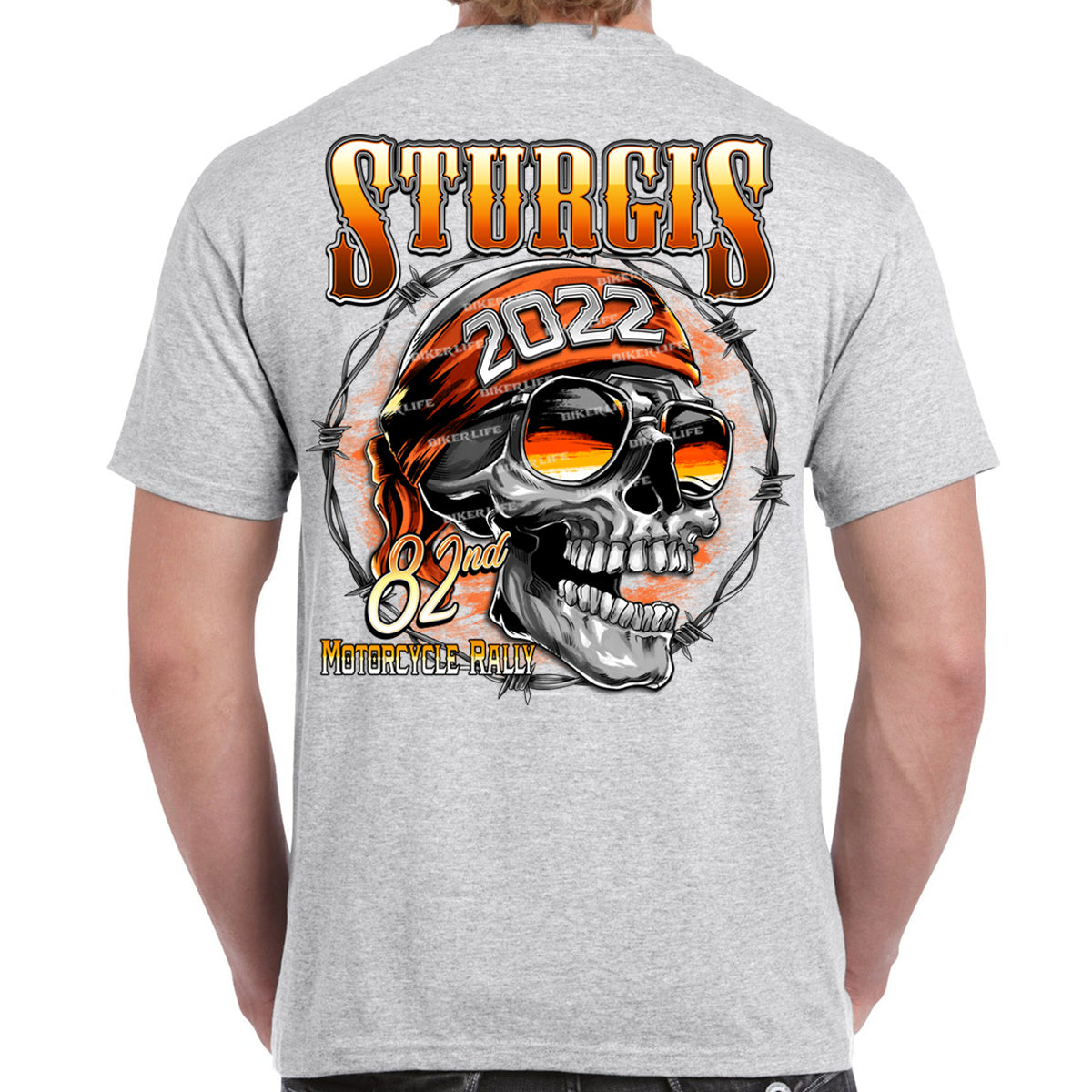 Color:ASH GRAY:2022 Sturgis Motorcycle Rally Stay Rad T-Shirt