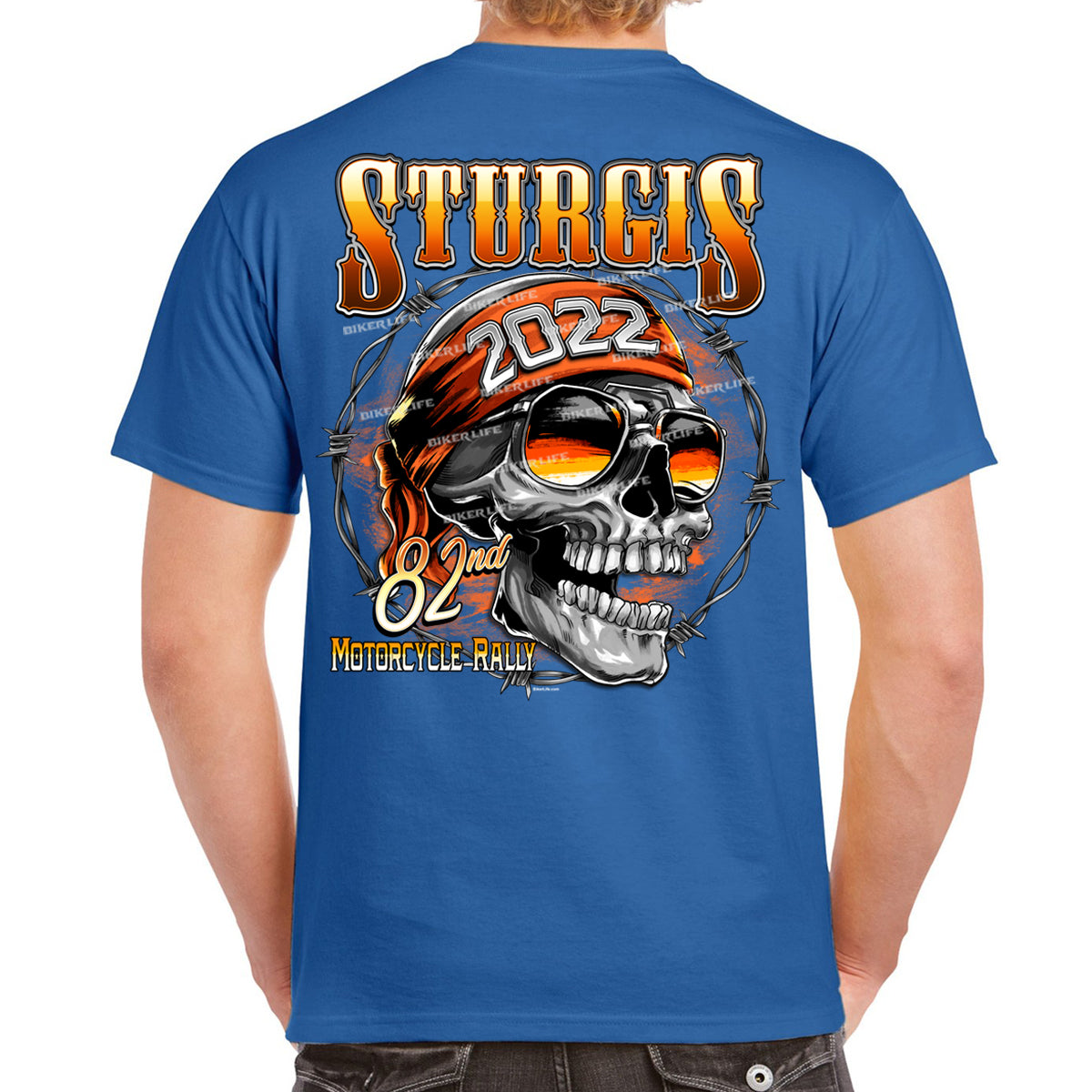 Color:ROYAL BLUE:2022 Sturgis Motorcycle Rally Stay Rad T-Shirt
