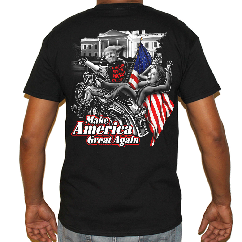 Trump's Bitch Fell Off T-Shirt | Biker Life Clothing