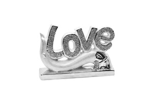 Love W/Base Diamond Sculpture - FIVE STAR FURNITURE 