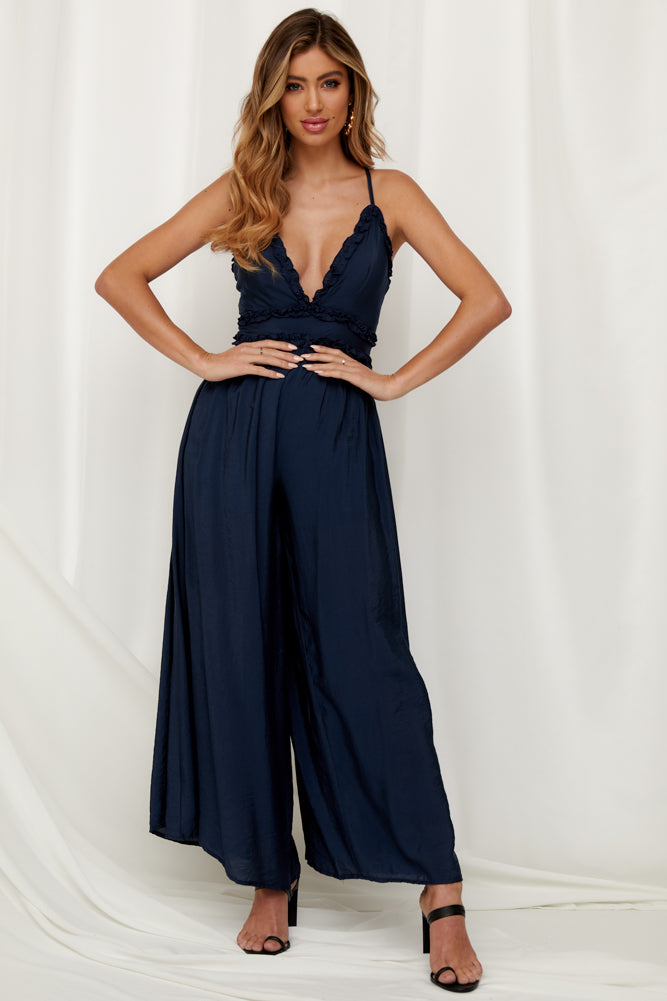 Khlu Jumpsuit Navy | Hello Molly