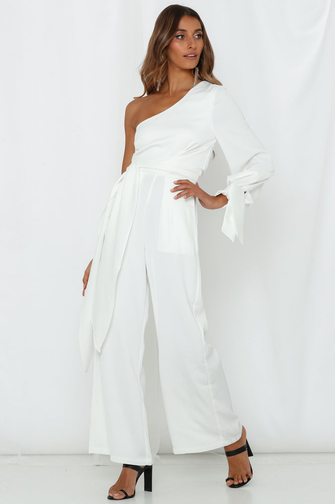 PREM THE LABEL Cowgirl Jumpsuit White | Hello Molly