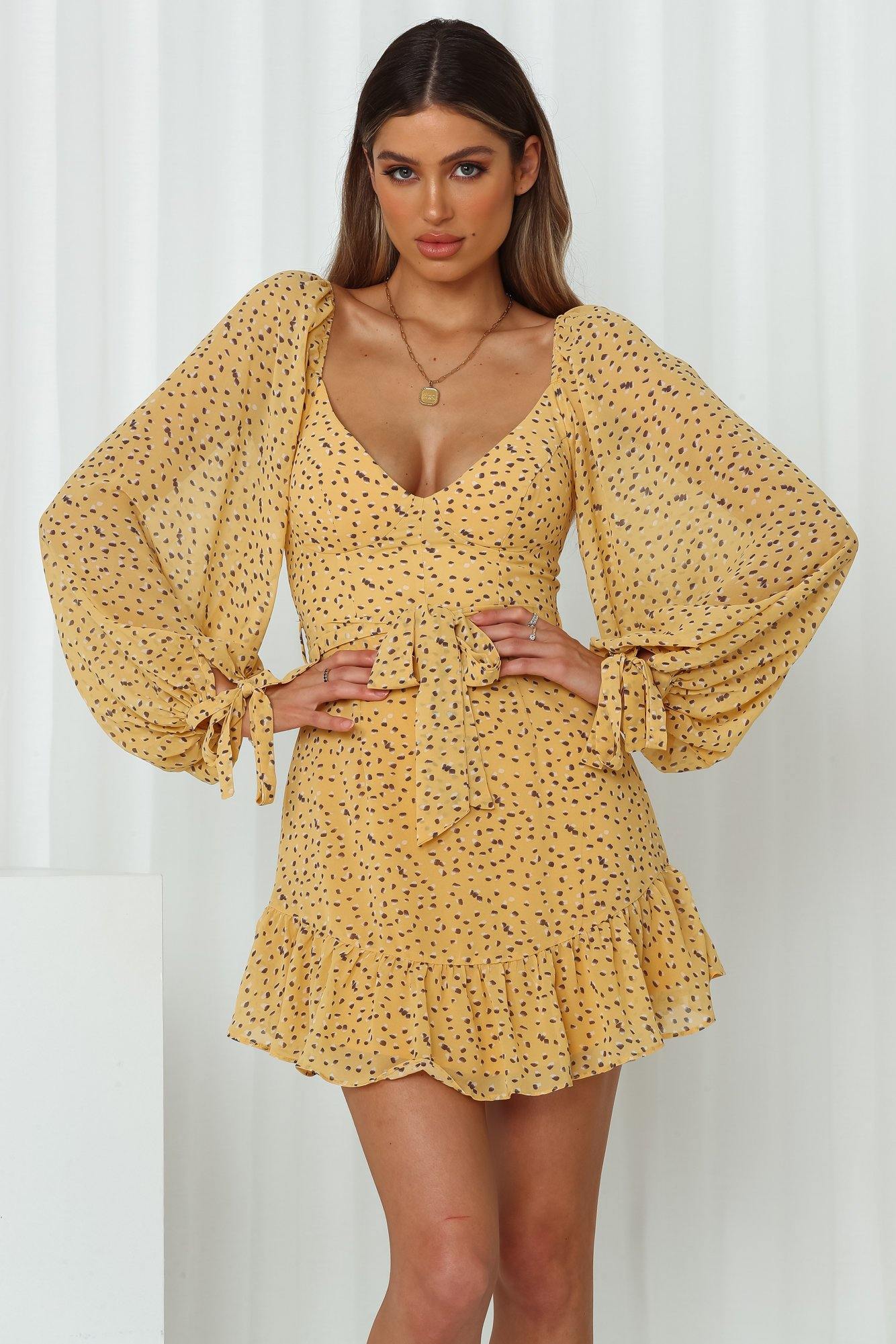 Rise And Grow Dress Yellow | Hello Molly