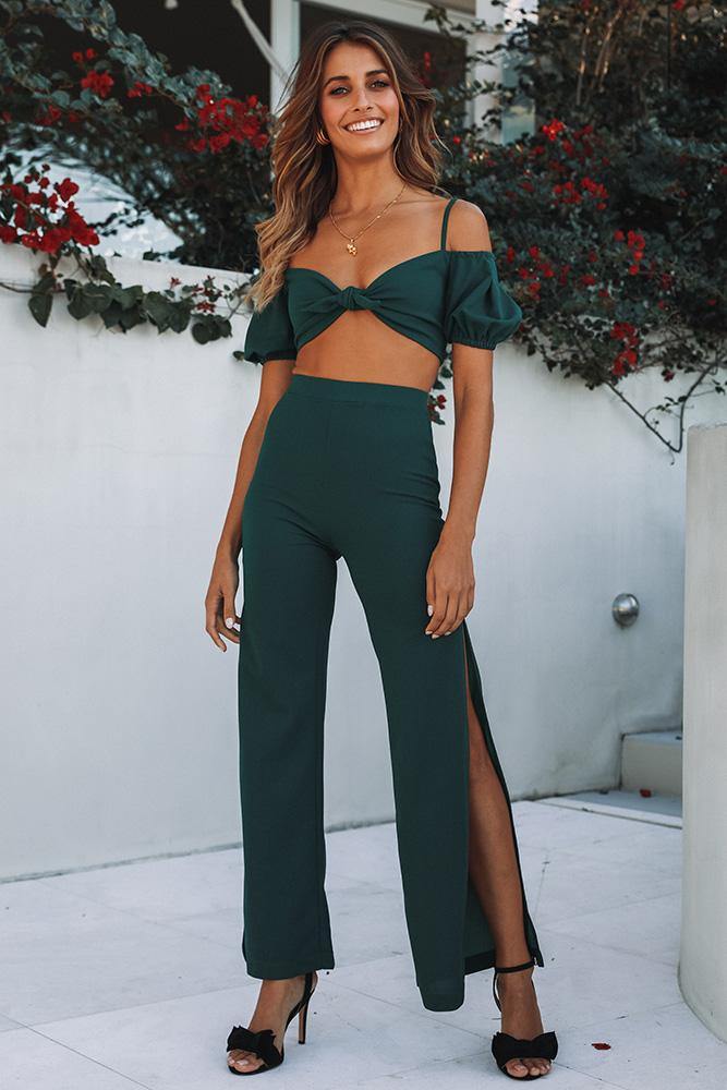 Let's Get Loud Crop Top Green | Hello Molly