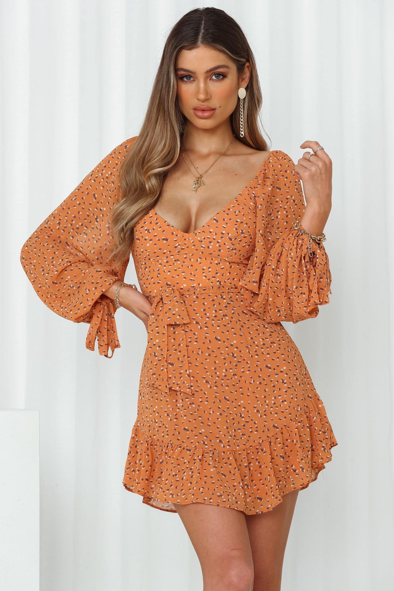 Rise And Grow Dress Orange | Hello Molly