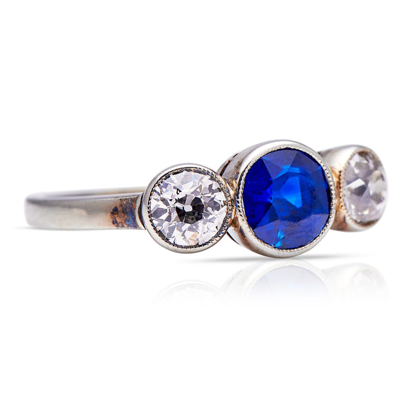 K18 Sapphire Diamond 8P Ring antique | wise.edu.pk