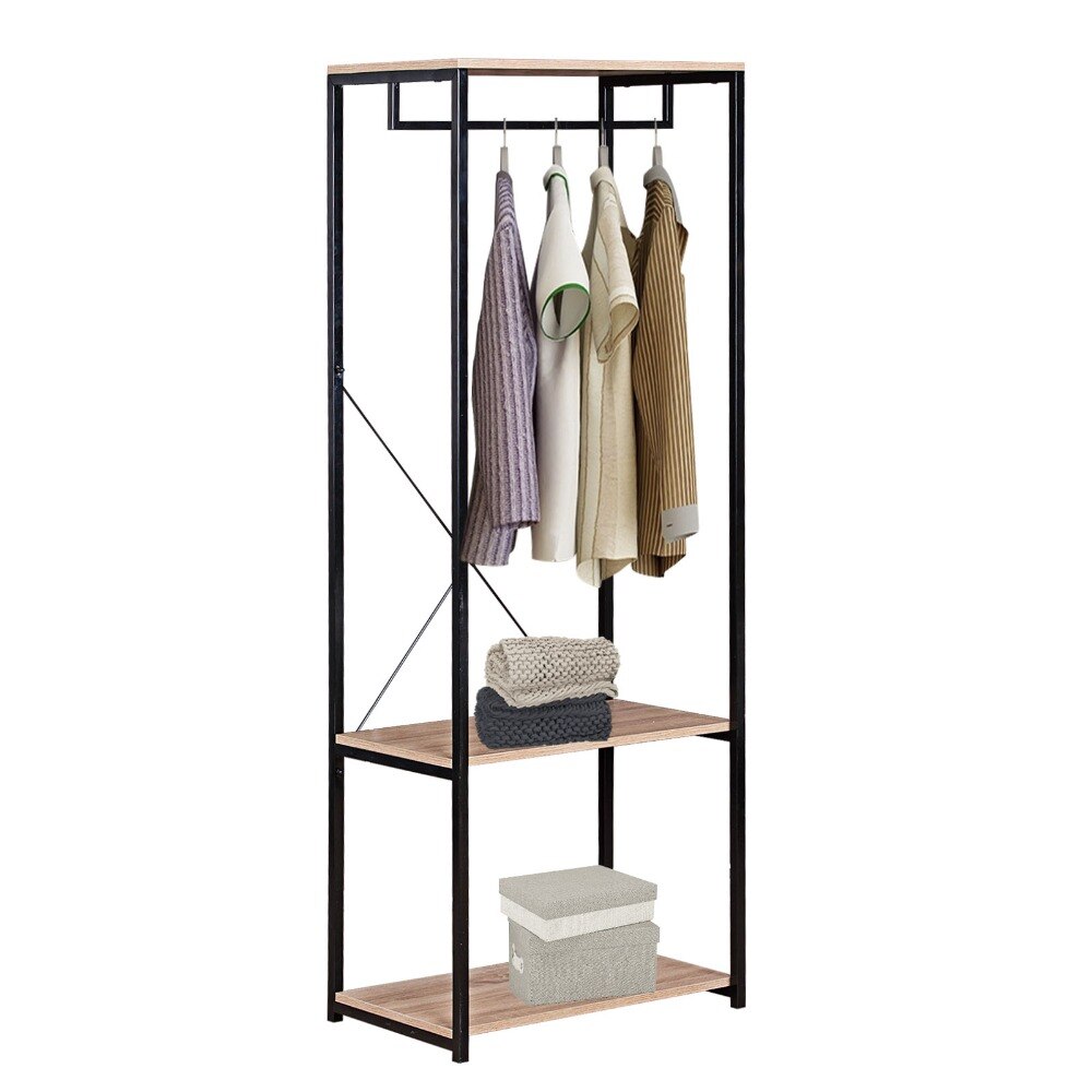 Bedroom Clothes Rail With Shelves - pic-nation